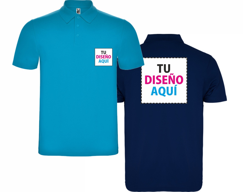Polo Roly Austral personalizado a bolsillo y espalda
