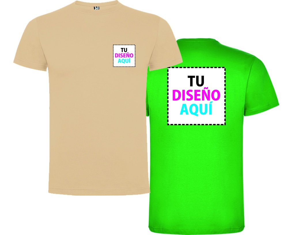 Camiseta Unisex Personalizada a bolsillo y espalda